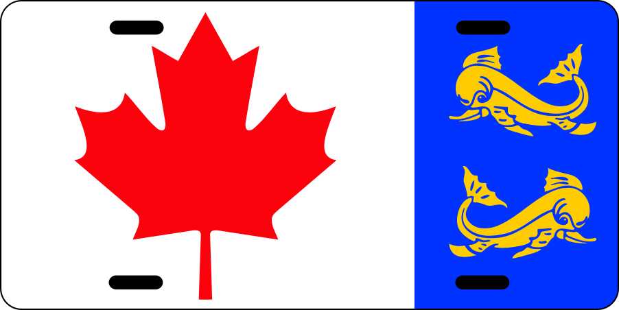 Canadian Coast Guard Flag License Plates