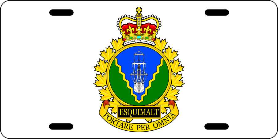Canadian Forces Base Esquimalt License Plates
