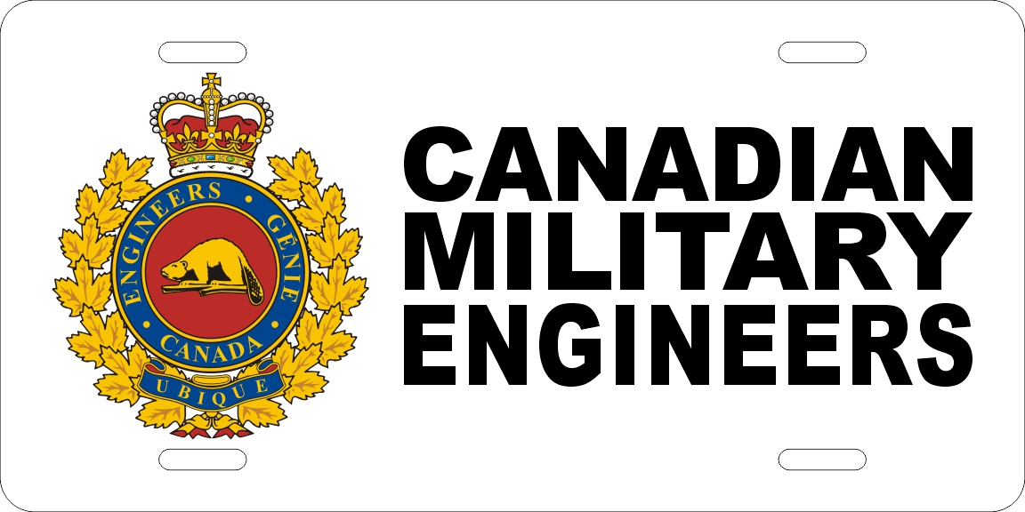 Canadian Military Engineers Badge (With Text) License Plates
