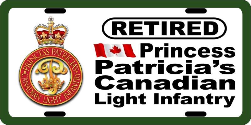 PPCLI Princess Patricia's Canadian Light Infantry Retired License Plates