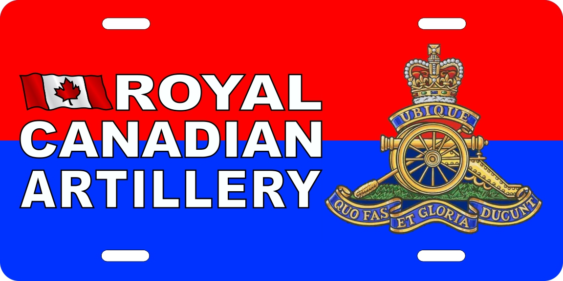 Royal Canadian Artillery License Plates