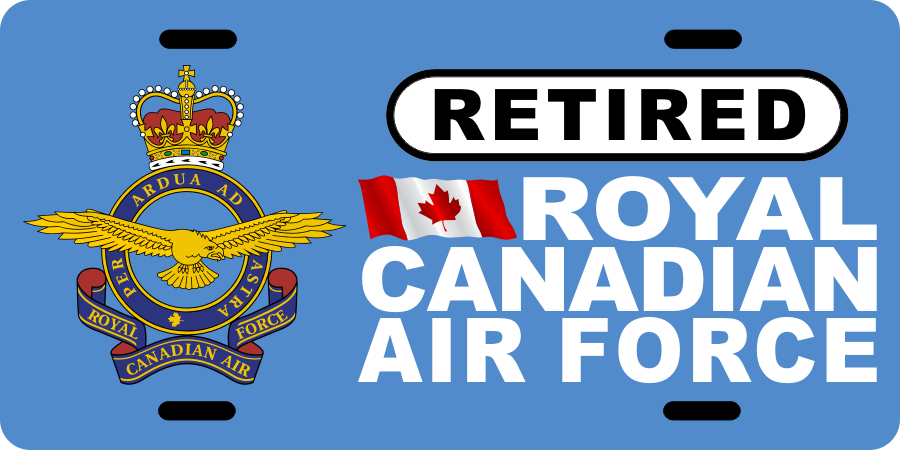 Royal Canadian Air Force RCAF Retired (Ver 3) License Plates