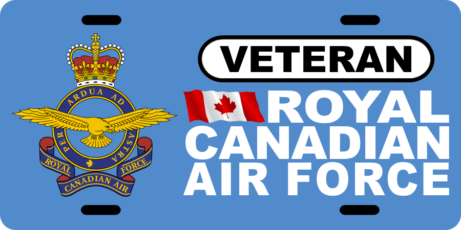 Royal Canadian Air Force RCAF Veteran (Ver 3) License Plates