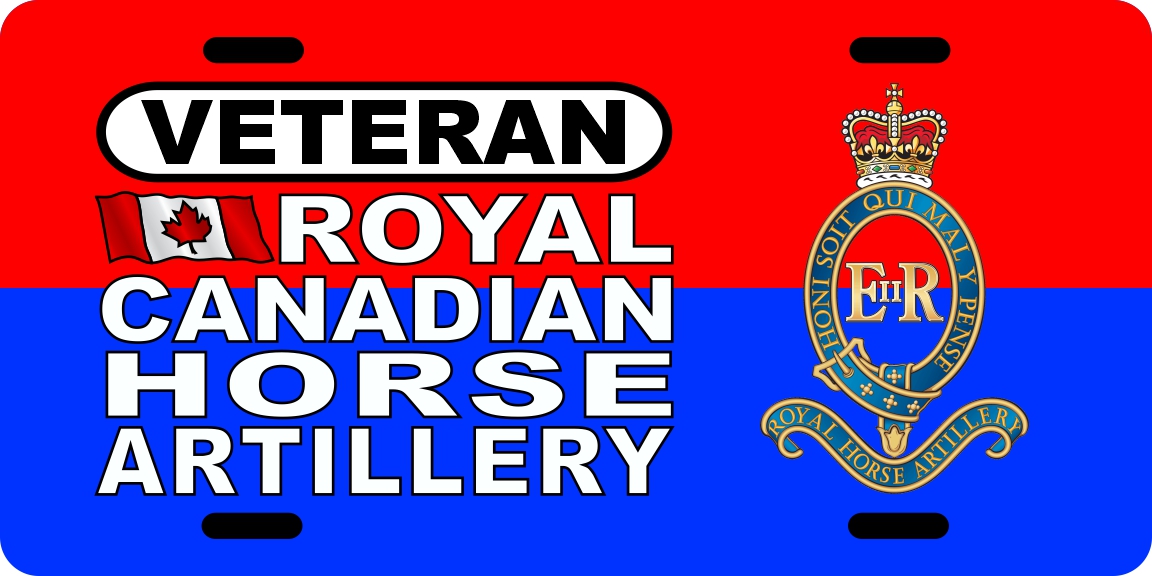 Royal Canadian Horse Artillery Veteran License Plates