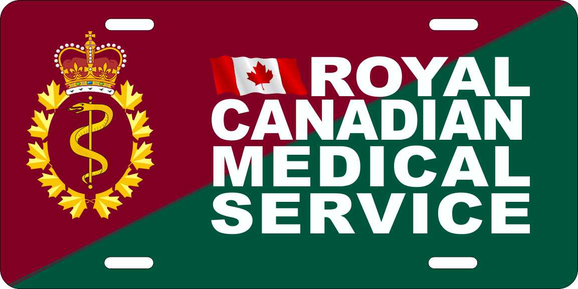 Royal Canadian Medical Service License Plates