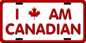 I AM Canadian Licence Plates