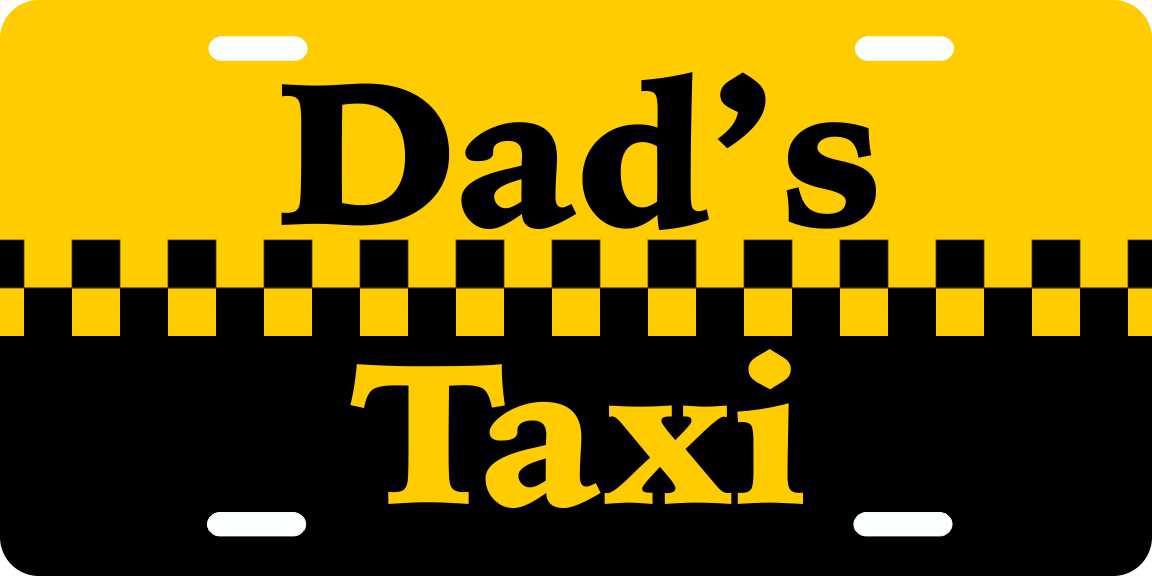 Dad's Taxi License Plates