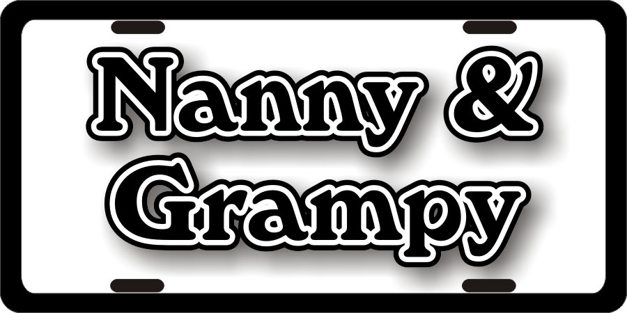 Nanny & Grampy License Plates