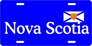 Nova Scotia (blue) Licence Plates