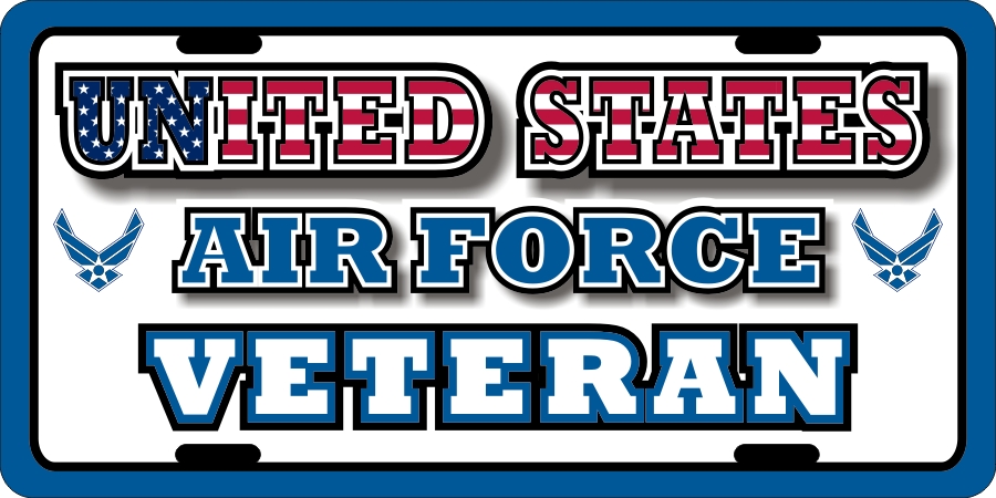 US Air Force Veteran License Plates