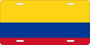 Colombia Flag License Plates