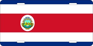 Costa Rica Flag License Plates