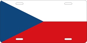 Czech Republic Flag License Plates