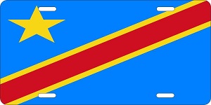 Democratic Republic of the Congo Flag License Plates