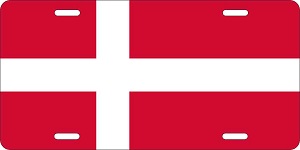 Denmark Flag License Plates