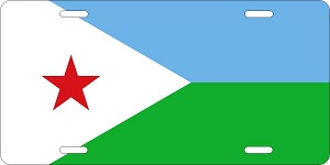 Djibouti Flag License Plates