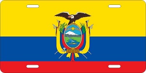Ecuador Flag License Plates