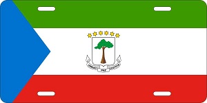Equatorial Guinea Flag License Plates