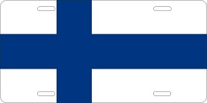 World Flags Finland Flag License Plates