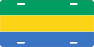 Gabon Flag License Plates