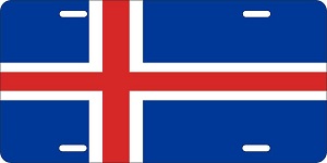 Iceland Flag License Plates