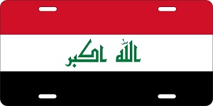 Iraq Flag License Plates