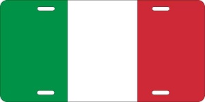Italy Flag License Plates