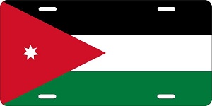 World Flags Jordan Flag License Plates