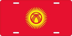 Kyrgyzstan Flag License Plates
