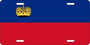 Liechtenstein Flag License Plates