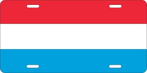 Luxembourg Flag License Plates