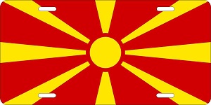 Macedonia Flag License Plates
