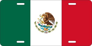 Mexico Flag License Plates