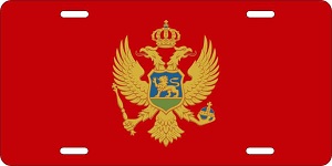 Montenegro Flag License Plates