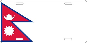 Nepal Flag License Plates