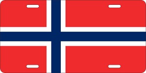 Norway Flag License Plates
