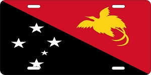 Papua New Guinea Flag License Plates