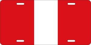 Peru Flag License Plates