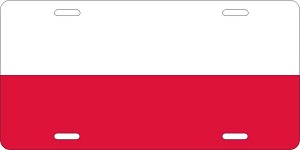 Poland Flag License Plates
