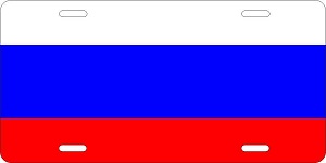 Russia Flag License Plates