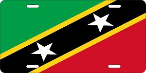 St Kitts & Nevis Flag License Plates