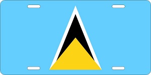 St Lucia Flag License Plates