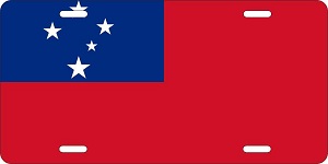 Samoa Flag License Plates