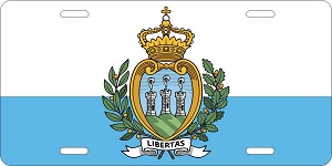 San Marino Flag License Plates