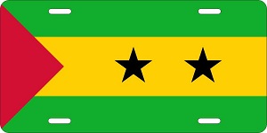 Sao Tome & Principe Flag License Plates
