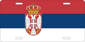 Serbia Flag License Plates