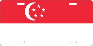 Singapore Flag License Plates