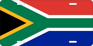 South Africa Flag License Plates