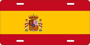 Spain Flag License Plates
