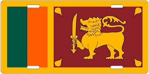 Sri Lanka Flag License Plates